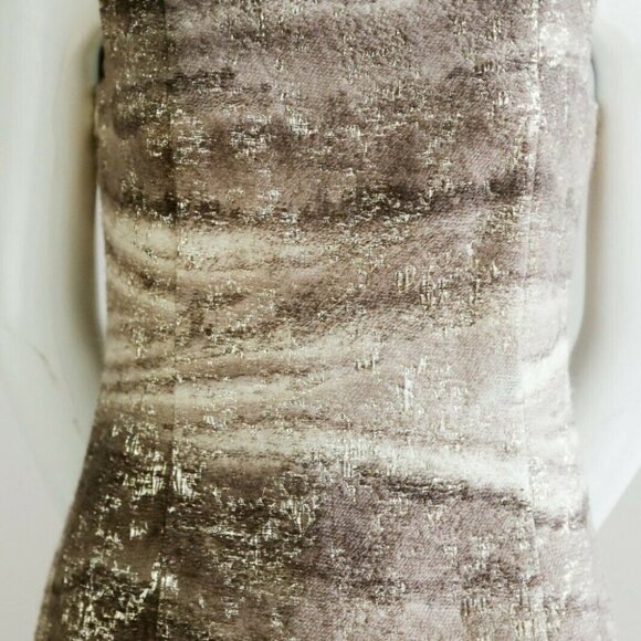 Lafayette 148 Wool Silk Blend Bronze Gold Dress - Picture 4 of 9